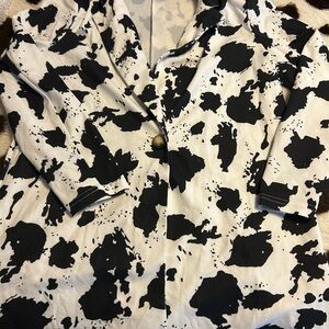 SHEIN Monochrome Animal Print Blazer